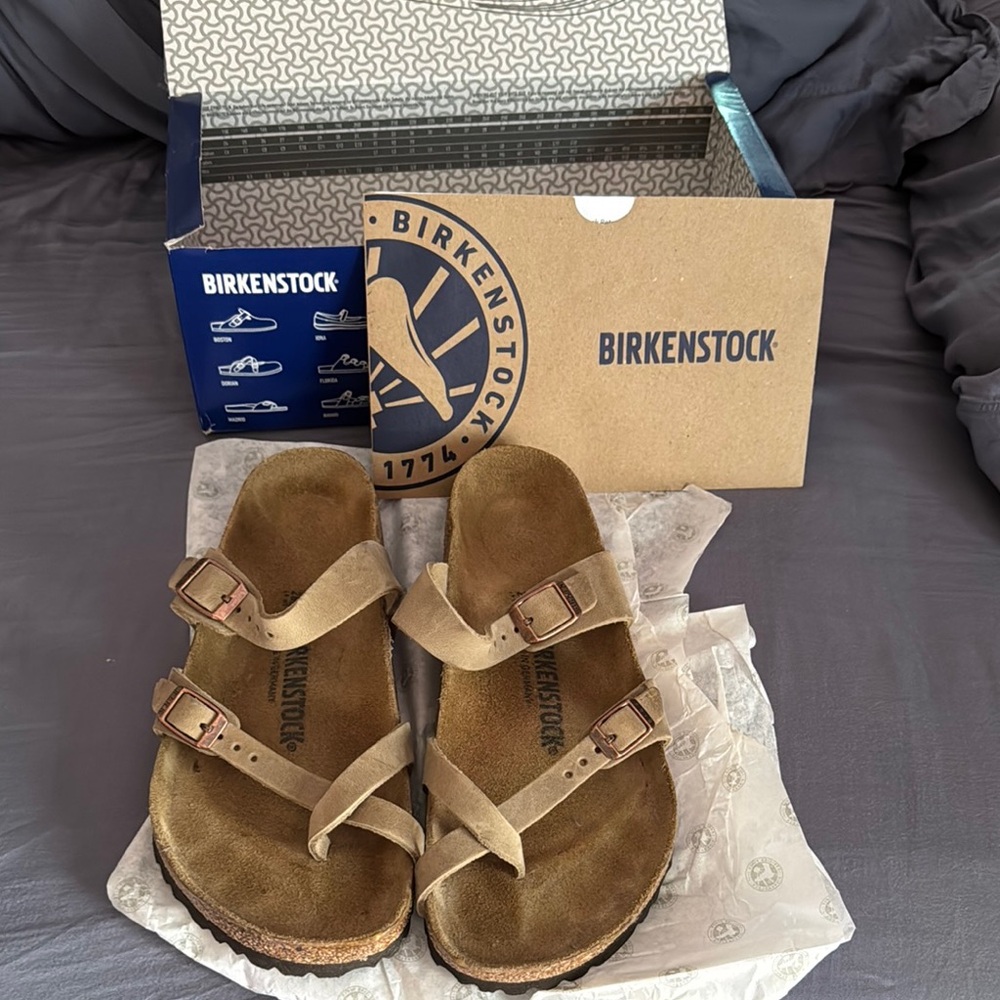 Birkenstock Beige Double Strap Sandals